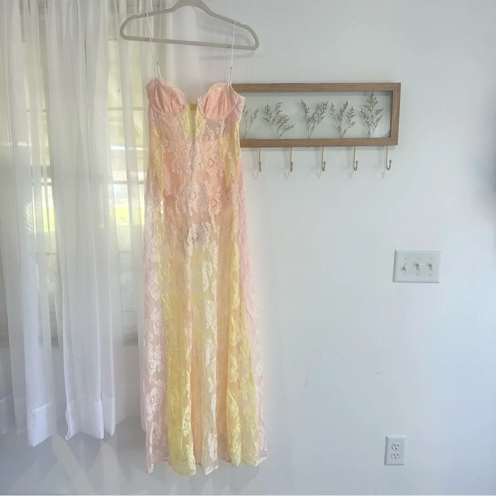 NEW For Love And Lemons Blossom Floral Lace Maxi Festival Dress NWT - Picture 7 of 11